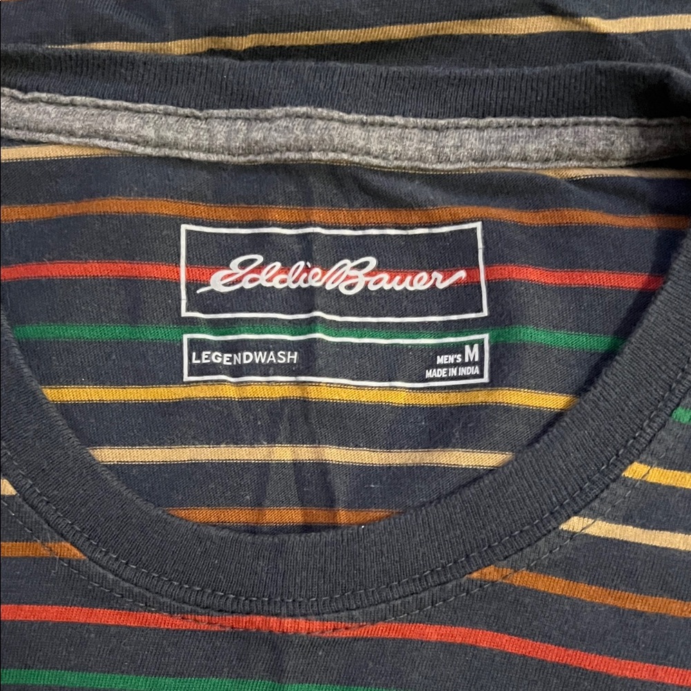 Eddie Bauer Multicolor Striped Short Sleeve Tee - Picture 4 of 5